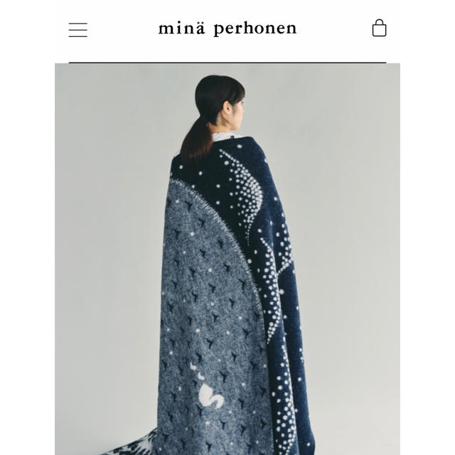 mina perhonen(ミナペルホネン)の週末お値下げ 新品 未使用 ミナペルホネン クリッパン ブランケット 毛布 北欧 インテリア/住まい/日用品の寝具(毛布)の商品写真