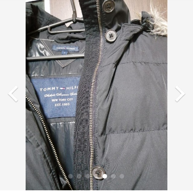 TOMMY HILFIGER(トミーヒルフィガー)のTOMMY HILFIGER　ロング　ダウンコート　ブラック　S ベルト付き　 レディースのジャケット/アウター(ダウンコート)の商品写真