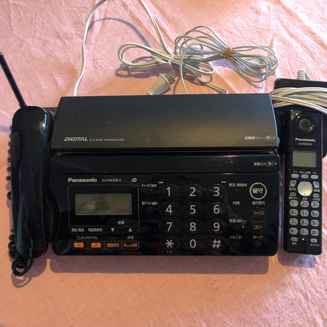 Panasonic - パナソニック FAX 電話機KX-PW308-K電話機 FAX 子機ありの通販 by ソフィ's shop