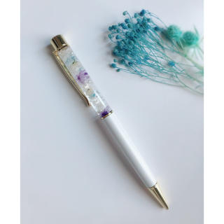 ハーバリウムボールペン♡ホワイトカラー(ドライフラワー)