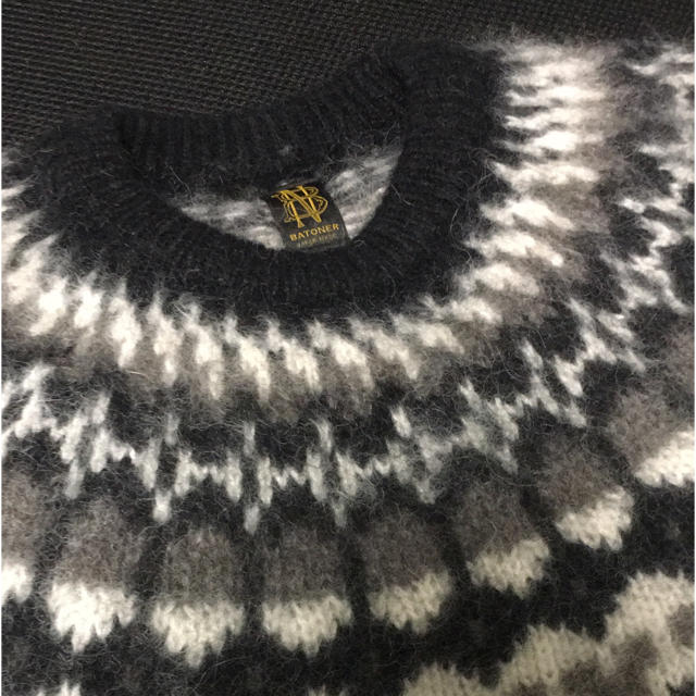 COMOLI(コモリ)のbatoner mohair nordic crew neck サイズ1 メンズのトップス(ニット/セーター)の商品写真