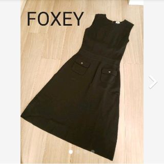 フォクシー(FOXEY)のFOXEY　ニットワンピース　38サイズ(ロングワンピース/マキシワンピース)