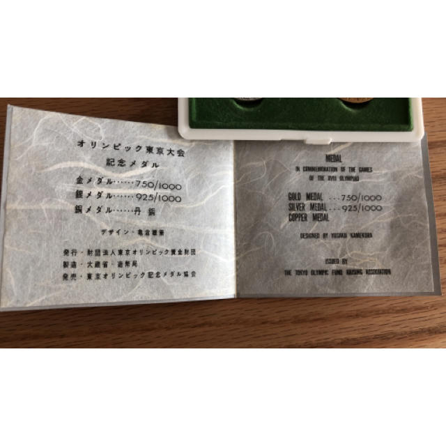 1964年 東京オリンピック記念メダル 1964年 東京オリンピック記念メダル
