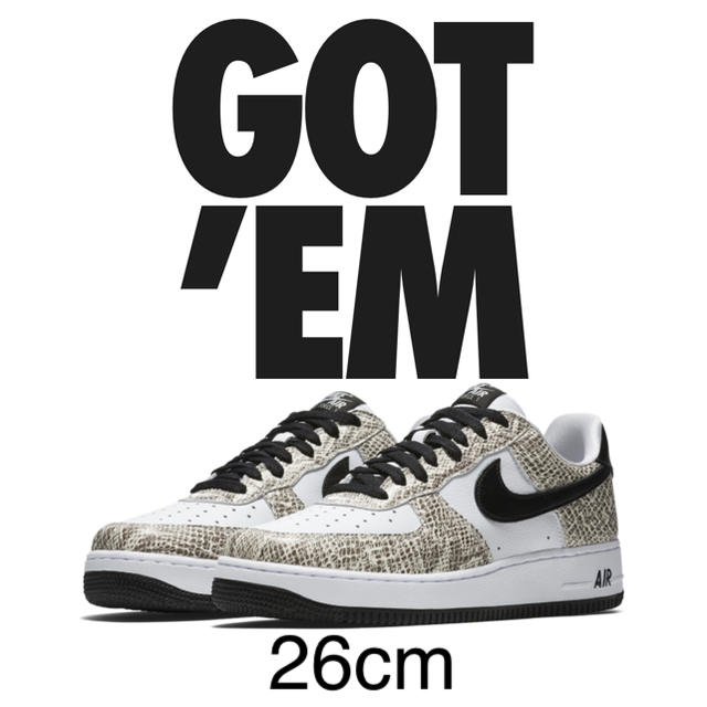 NIKE AIR FORCE 1 LOW COCOA SNAKE 白蛇 26cm
