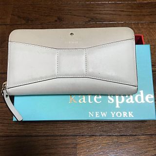 ケイトスペードニューヨーク(kate spade new york)のKate spade new york ♠︎ 長財布　白+ベージュ(財布)