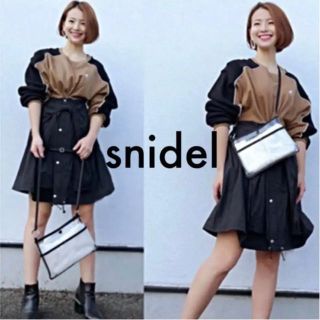 スナイデル(SNIDEL)のSNIDEL スナイデル スウェットドッキングワンピース(ひざ丈ワンピース)