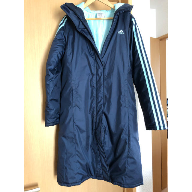 adidas(アディダス)のアディダス　ジュニア　中綿ロングコート キッズ/ベビー/マタニティのキッズ服女の子用(90cm~)(コート)の商品写真