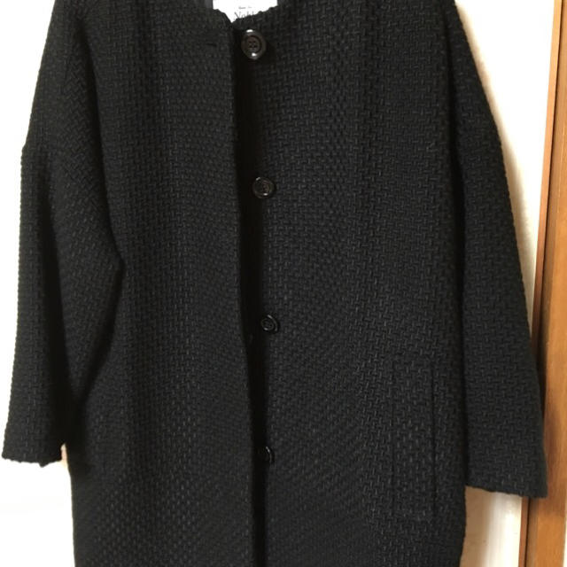 Spick & Span(スピックアンドスパン)のNoble 室内着用のみ黒コクーンコート レディースのジャケット/アウター(ロングコート)の商品写真