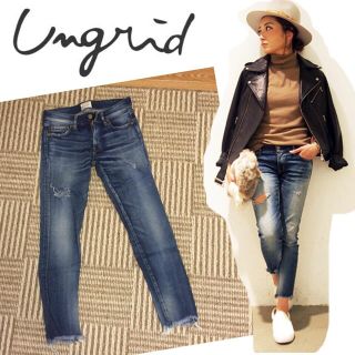 アングリッド(Ungrid)のフレイドヘムストスリ Ungrid(デニム/ジーンズ)