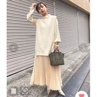 アメリヴィンテージ(Ameri VINTAGE)の【新品タグ付き】アメリヴィンテージ VEST WITH PLEATS DRESS(ロングワンピース/マキシワンピース)