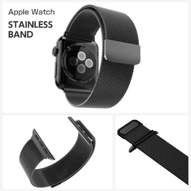 Apple Watch(アップルウォッチ)のApple Watch アップルウォッチ　ミラネーゼ　ステンレス　バンド　ベルト メンズの時計(腕時計(デジタル))の商品写真