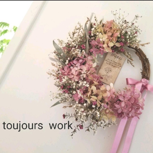 ドライフラワーリース◇◆flower◇◆◇ ハンドメイドのフラワー/ガーデン(ドライフラワー)の商品写真