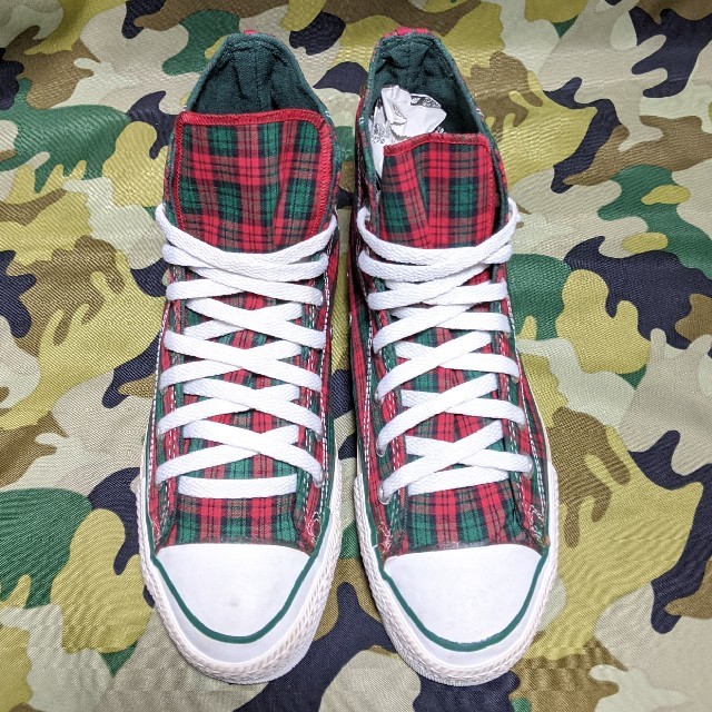 USA製CONVERSEｺﾝﾊﾞｰｽALL STARｸﾘｽﾏｽ限定ｽﾆｰｶｰ