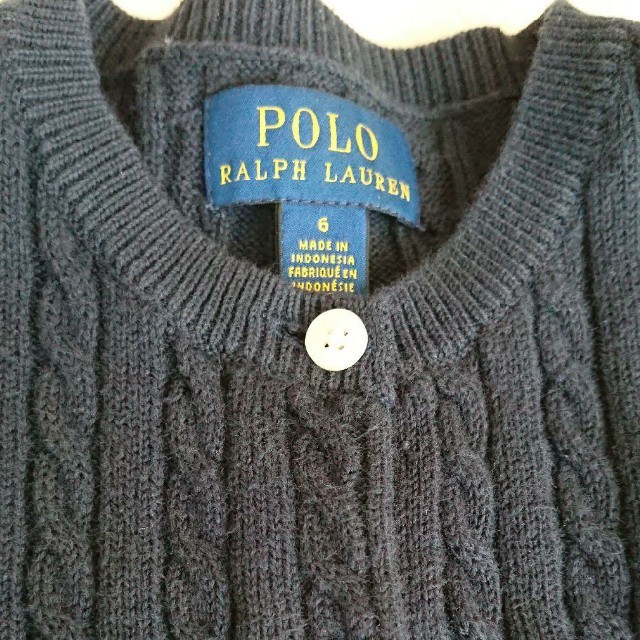 Ralph Lauren(ラルフローレン)のラルフローレン カーディガン キッズ 6 キッズ/ベビー/マタニティのキッズ服女の子用(90cm~)(カーディガン)の商品写真