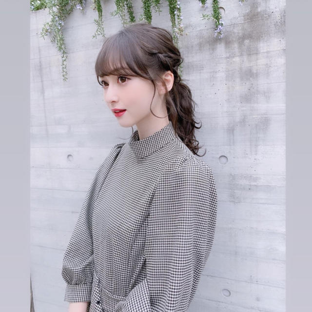 ZARA 千鳥柄　ワンピース　にょみちゃん着用