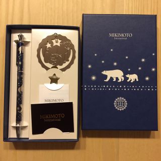 ミキモト(MIKIMOTO)のレアもの: ミキモト クリスマスチャリティー ボールペン&ブックマーク(ペン/マーカー)