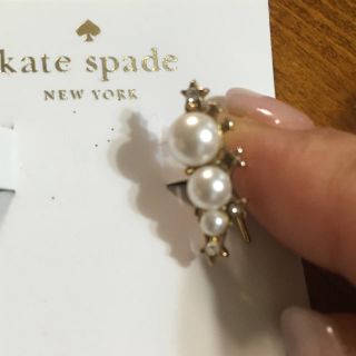 ケイトスペードニューヨーク(kate spade new york)の美品✨kate spade パール✖️スターピアス　片方(ピアス)