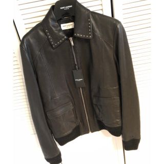 サンローラン(Saint Laurent)の定価60万位　サンローランスタッズレザーブルゾン　新品！(レザージャケット)