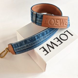 ロエベ(LOEWE)のラスト１【新品】LOEWE ロエベ ロゴ×デニム ショルダーストラップ 単品(その他)