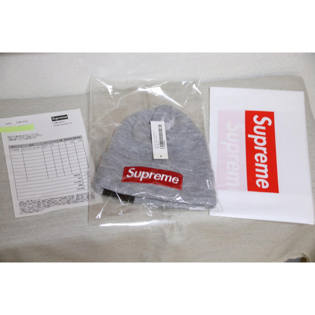 Supreme 18AW New Era Box Logo Beanie グレー