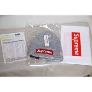 シュプリーム(Supreme)のSupreme 18AW New Era Box Logo Beanie グレー(ニット帽/ビーニー)