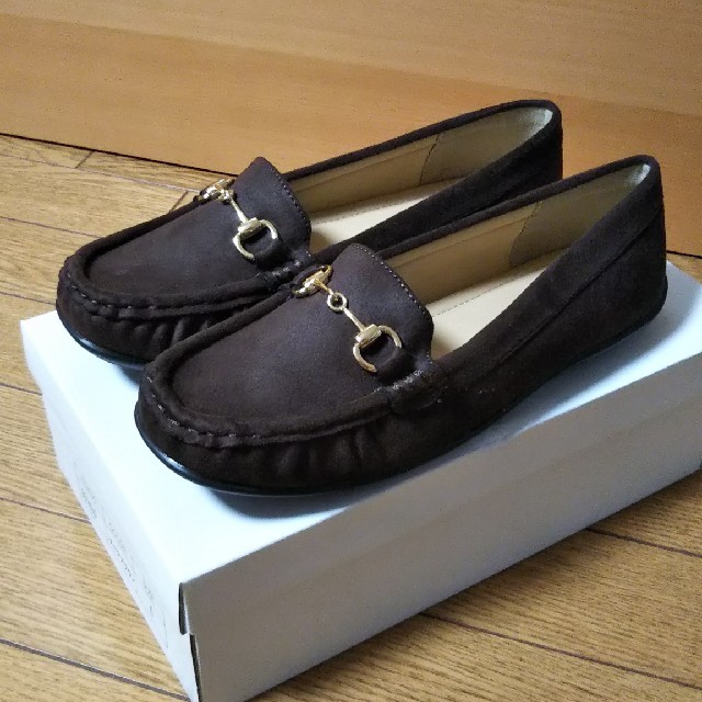 ニッセン(ニッセン)のニッセン、スエード茶色シューズ レディースの靴/シューズ(スリッポン/モカシン)の商品写真