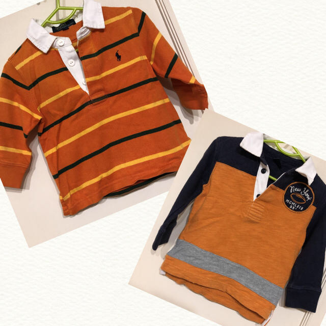 Ralph Lauren(ラルフローレン)のへちま様用　ラガーシャツ　2点セット キッズ/ベビー/マタニティのベビー服(~85cm)(シャツ/カットソー)の商品写真