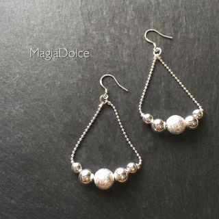 トーガ(TOGA)の5404◉silver925刻印入りチェーンピアス シルバーピアス フープピアス(ピアス)