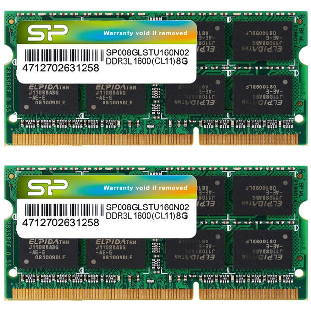 シリコンパワー DDR3L1600 PC3L-12800 8GB×2枚 16GBの通販 by ...