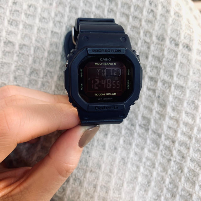 Baby-G(ベビージー)の 【美品】ソーラー 電波時計 G－SHOCK BABY-G ネイビー　 レディースのファッション小物(腕時計)の商品写真