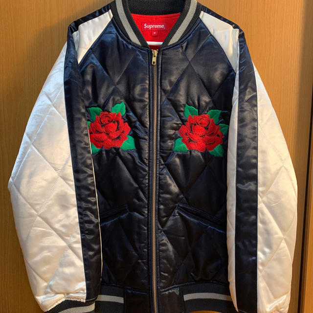 supreme  Quilted Satin Bomber jacket