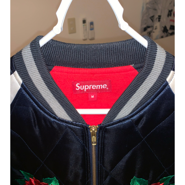 supreme  Quilted Satin Bomber jacket