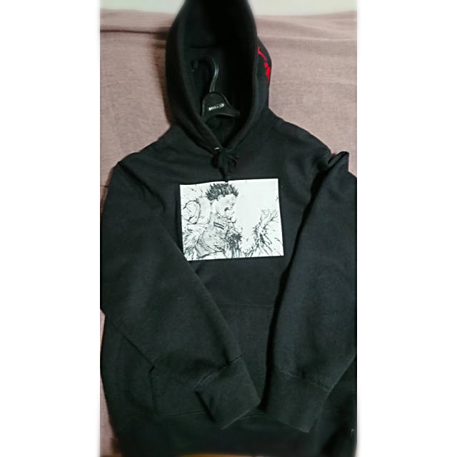supreme AKIRA hooded black sweatshirtメンズ