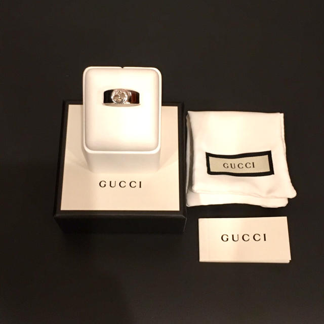 Gucci(グッチ)の美品グッチ✨インターロッキングG リング #14 スターリングシルバー925 レディースのアクセサリー(リング(指輪))の商品写真