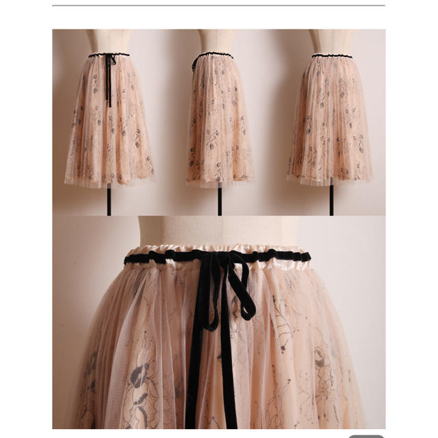 tocco(トッコ)の♡新品タグ付き♡フラワーレースチュールスカート♡ レディースのスカート(ひざ丈スカート)の商品写真