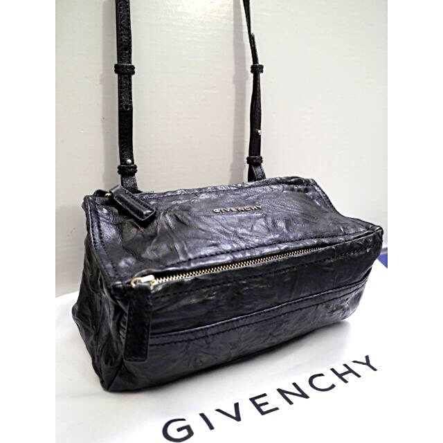 美品★GIVENCHYジバンシィ パンドラ ミニ レザー ショルダー バッグ 黒