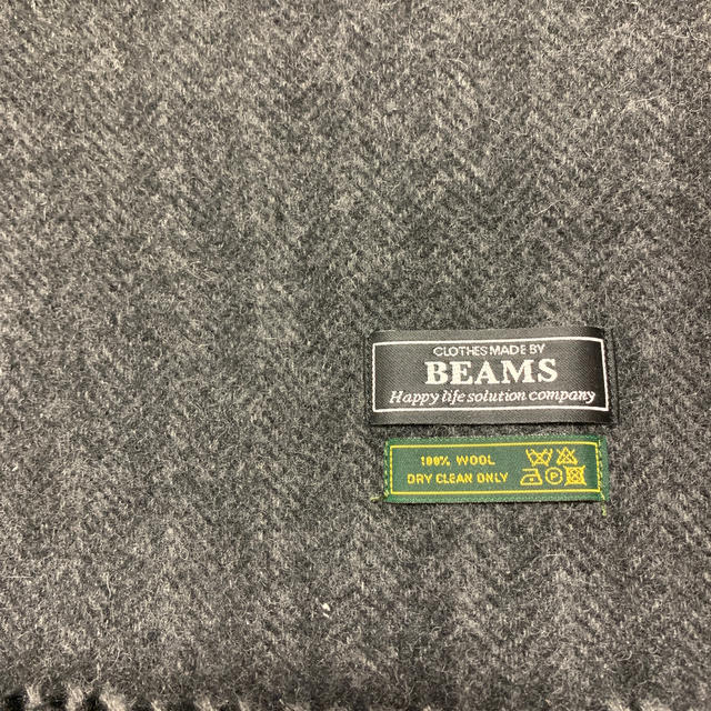 BEAMS(ビームス)のbeams  ヘリンボーン　マフラー　リバーシブル メンズのファッション小物(マフラー)の商品写真