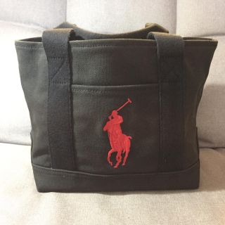 ポロラルフローレン(POLO RALPH LAUREN)のポロ ラルフローレン ビッグポニー 黒デニム ミニトートバッグ(トートバッグ)