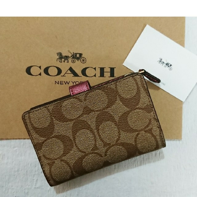 ワインです】 COACH - kana様 専用です❗コーチ二つ折り財布 カーキ