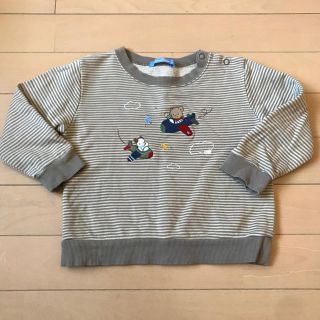 ファミリア(familiar)のファミリア  トレーナー　スウェット 90 ベージュ(Tシャツ/カットソー)