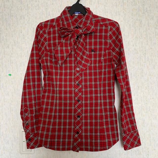 BURBERRY BLUE LABEL(バーバリーブルーレーベル)のバーバリーブルーレーベル　ネルシャツ　36 レディースのトップス(シャツ/ブラウス(長袖/七分))の商品写真