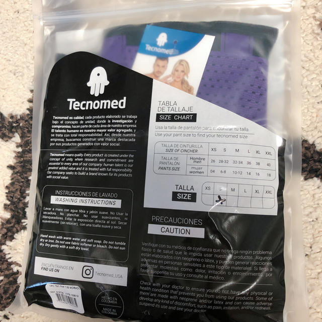 TECNOMED 新品 テクノメッド ウエストシェイパー パープル　S コスメ/美容のダイエット(エクササイズ用品)の商品写真