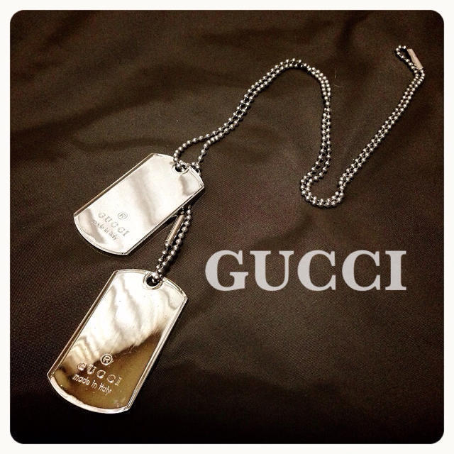 Gucci - GUCCIドックタグネックレスの通販 by 休止中｜グッチならラクマ
