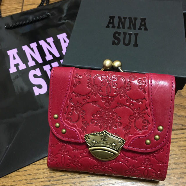 ANNA SUI - 新品 アナスイ バラ型押し がま口折り財布 ピンク 訳ありの通販 by rerereno's shop｜アナスイならラクマ