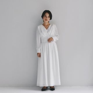 kaene シフォンロングスリーブワンピースの通販 by なみ's shop|ラクマ