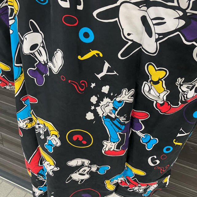 Disney mickey unlimited グーフィ 総柄シャツ シルク 3