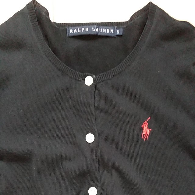 Ralph Lauren(ラルフローレン)のラルフローレンRALPH LAURENポロpolo黒カーディガンファミリアトッカ レディースのトップス(カーディガン)の商品写真