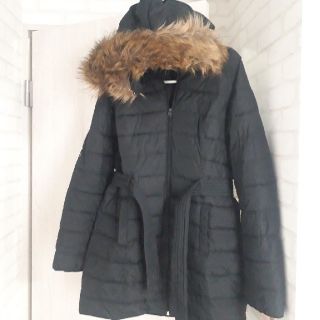 ホリスター(Hollister)の【ほぼ美品 訳あり】ホリスター　中綿コート　SIZE L　黒　ロングコート

 (ダウンコート)