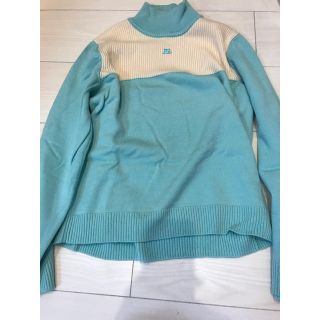 クレージュ(Courreges)のクレージュ セーター ニット レディース ブルー グリーン タートル(ニット/セーター)