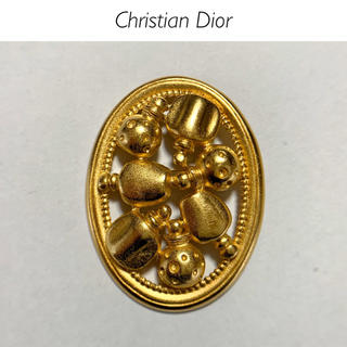 クリスチャンディオール(Christian Dior)の【美品】Christian Dior 香水瓶モチーフ　ブローチ(ブローチ/コサージュ)